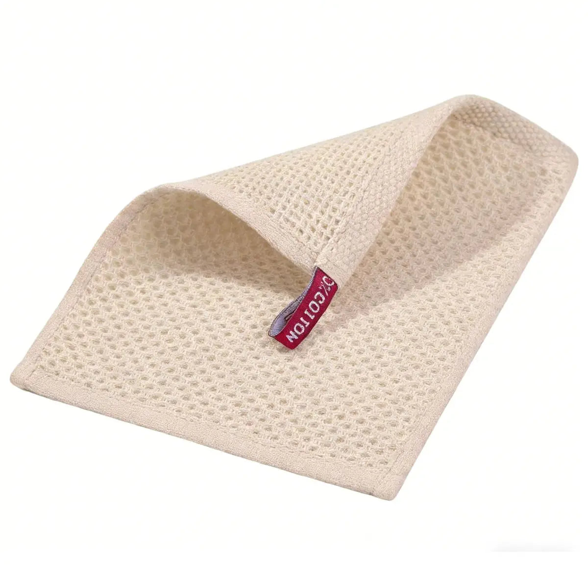 serviettes cuisine coton beige gris rouge maille fine moderne