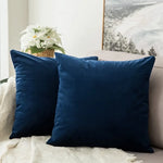 coussin carré velours bleu marine moderne 30x50cm 45x45cm décoration sofa lit voiture