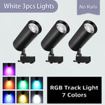 spot lumineux led rvb moderne noir toucher rail 220v flux lumineux variable certifié rohs