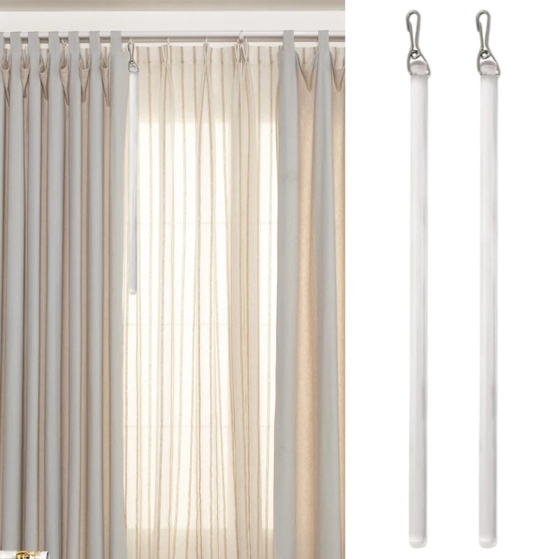 tige rideau moderne blanc clips métalliques lot deux attache rideau invisible acrylic