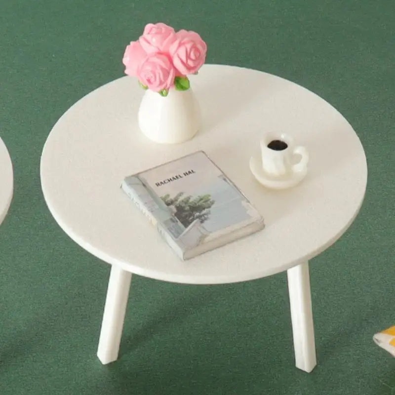 table ronde blanche minimaliste moderne décoration poupée diy accessoire enfant six douze ans