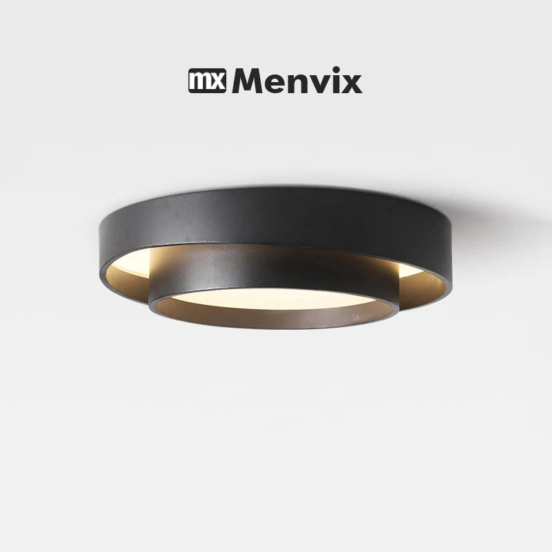 plafonnier led moderne rond noir doré lampe salon chambre intensité réglable dimmable