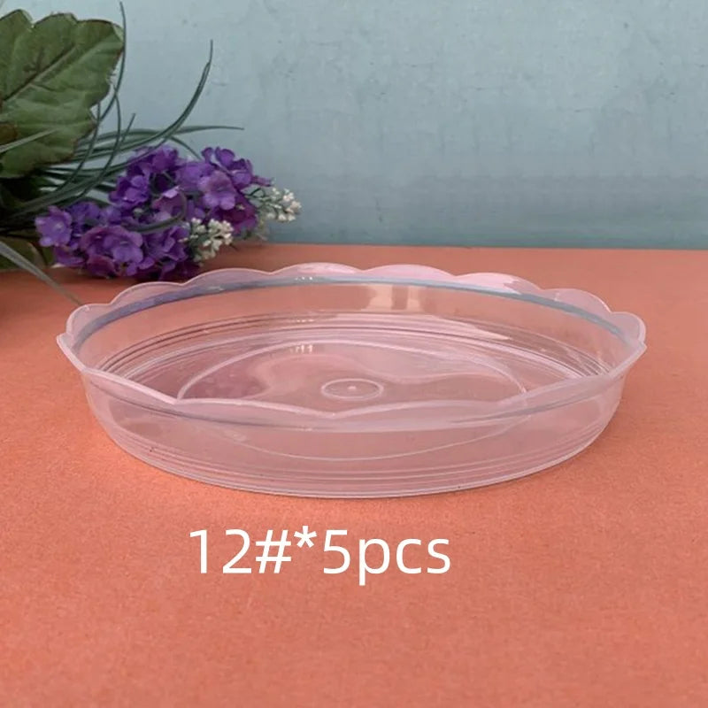 assiettes transparentes modernes plastique pp non enduit 10cm 11.2cm 13cm 13.8cm
