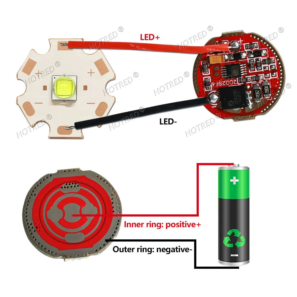 circuit imprimé led 20mm rouge moderne composants électroniques intégrés 3v 5a transformateur alimentation 1mode