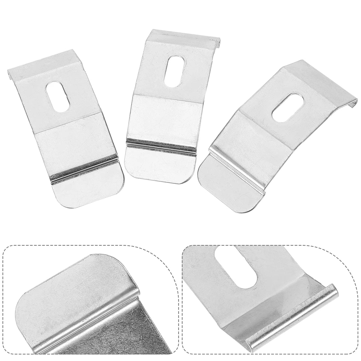 clips métalliques argentés moderne fixation stores rideau outils bricolage montages blinds brackets