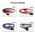 câbles électrique extension 24v led 2pin 3pin 4pin 5pin noir rouge vert bleu