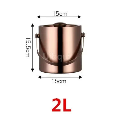 cuve vin acier inoxydable poignées vin whisky champagne seau glace
