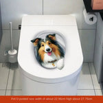 stickers decoratifs toilette animaux 3d realistes blanc gris beige opaques diverse options variante