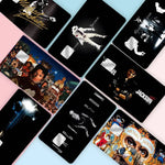 protection carte bancaire stickers michael jackson noir signature adhésifs réutilisables moderne waterproof echangement