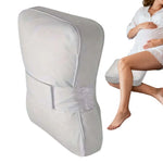 coussin ergonomique genoux blanc gris sangles velcro literie confort dormir assis