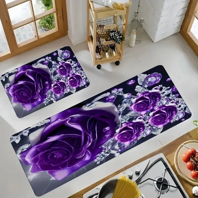 tapis cuisine moderne antidérapant polyester motif géométrique entrée salon salle bain