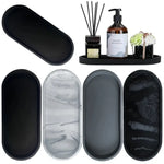 plateau silicium marbre moderne noir blanc gris rangement salle bain coiffeuse