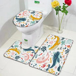 tapis toilette multicolore motifs animaux modernes adhésifs salle bain couvre siège deux sols