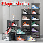 boîtes chaussures transparentes empilables moderne respectueuses environnement utilisation multiple