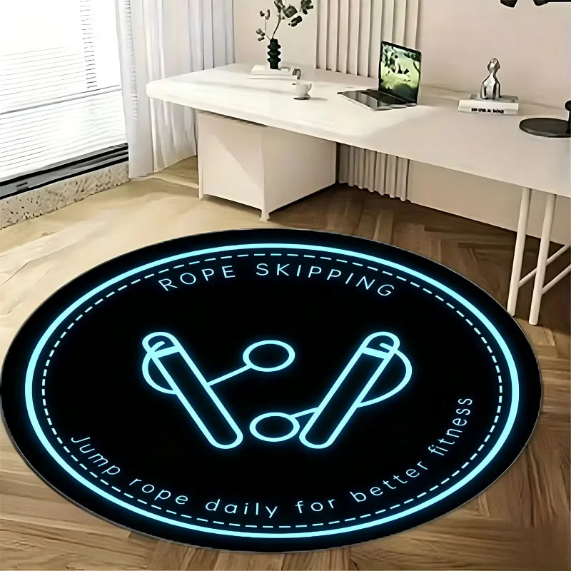 tapis rond moderne décoration intérieur salon chambre maison motif floral peluche doux antidérapant polyester