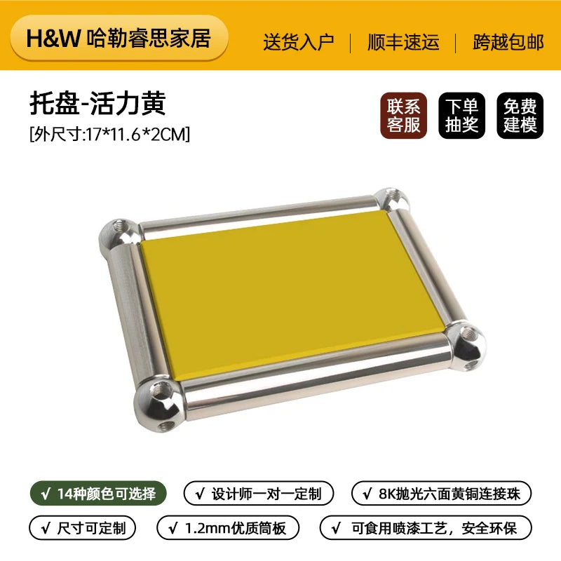support rangement moderne acier inoxydable transparent élégant vis finition lisse minimaliste