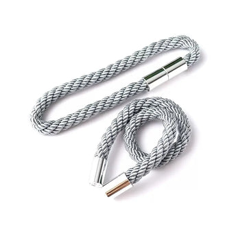 anneaux rideau aimants sans perçage beige blanc corde tressée moderne rustique