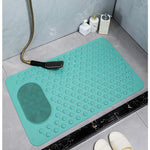 tapis bain perforé rose gris beige moderne antidérapant pvc opaque pieds salon chambre