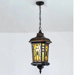 lampe suspendue art déco noir doré motifs floraux verre opalin led extérieure aluminium