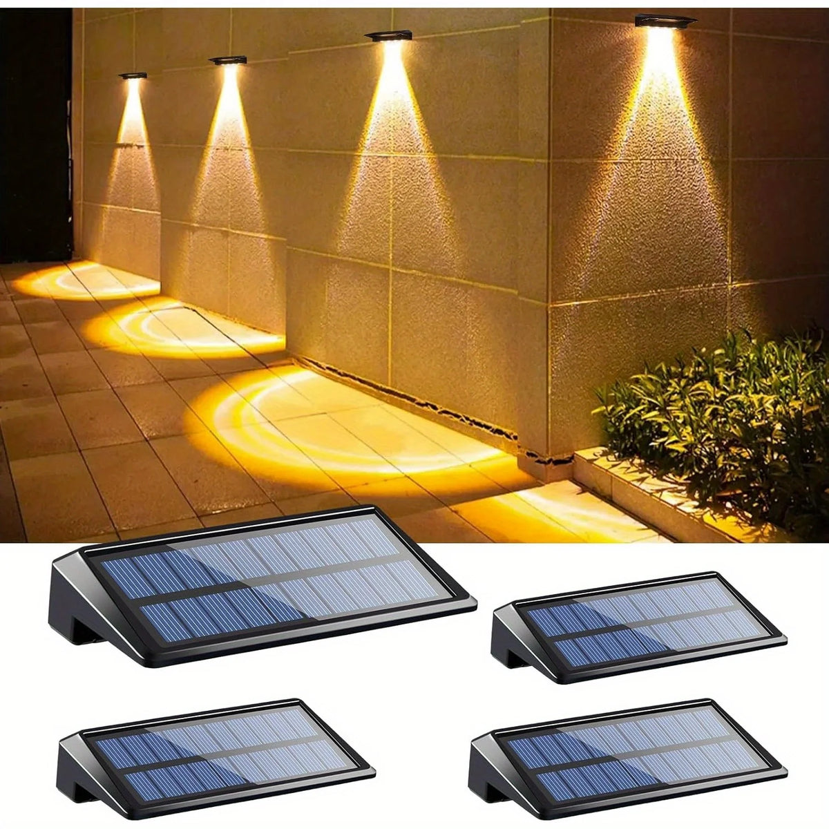 lampes solaires murales extérieures modernes rechargeables ensoleillement led portables véranda jardin