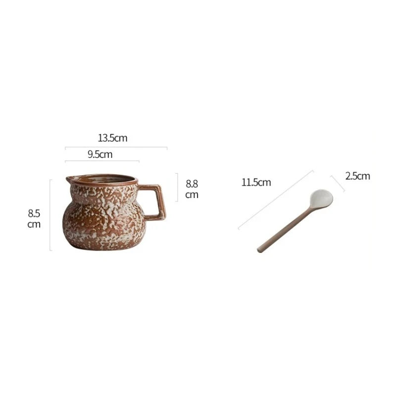 tasses porcelaine rustique marron beige gris texture grungy artisanal respectueux environnement