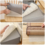 tapis anti dérapant pvc alvéolaire blanc crème utilitaire semi transparent meubles yoga 50cmx80cm