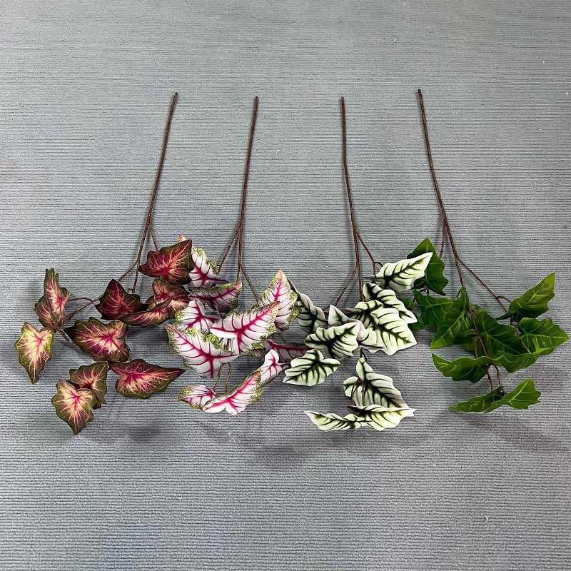 plantes artificielles vertes feuilles variées moderne minimaliste intérieur décoration maison