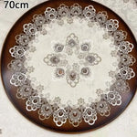 nappe dentelle motif floral table restaurant mariage extérieure imperméable semi transparent vintage romantique élégante