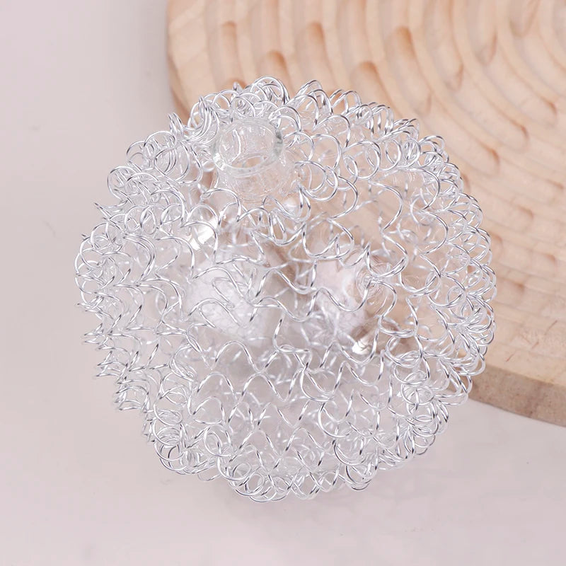 Abat jour Fil Aluminium Verre Boule Ouvrante Plafonnier Remplacement Éclairage Bureau Moderne Industriel
