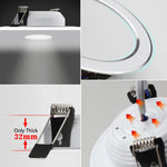 Spot LED 18W blanc moderne clips opacité éclairage intérieur 78mm 93mm 55mm 65mm 103mm