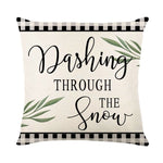 coussin carré noël arbre renne guirlande bonhomme neige décoration maison traditionnel opacité fixe