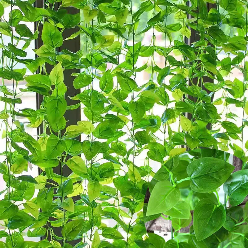 guirlande vigne artificielle feuilles lierre vertes décoration extérieure jardin fête maison naturel