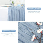 nappes longues décoratives plissées couleurs lilas rose beige semi transparentes romantique table runners