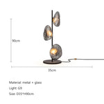 lampe sol moderne verre translucide noir blanc beige intérieur chambre salonhôtel