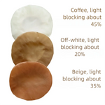 cache lampe led ruché moderne adhésif beige blanc opacité