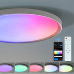 plafonniers led rgb modernes télécommande app bluetooth couleurs variées texture nid d'abeille intérieur maison