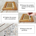 clips fixation cadres photo argenté moderne vis montage images tableaux miroirs accessoires echangementversible collectionnement