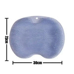 brosse douche exfoliante silicone bleu rose gris texturée points moderne pratique suction cup