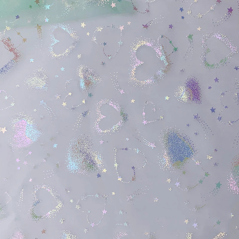 tulle rouge étoiles paillettes tulle violet coeurs nylon transparent décoratif 150cm événement mariage anniversaire