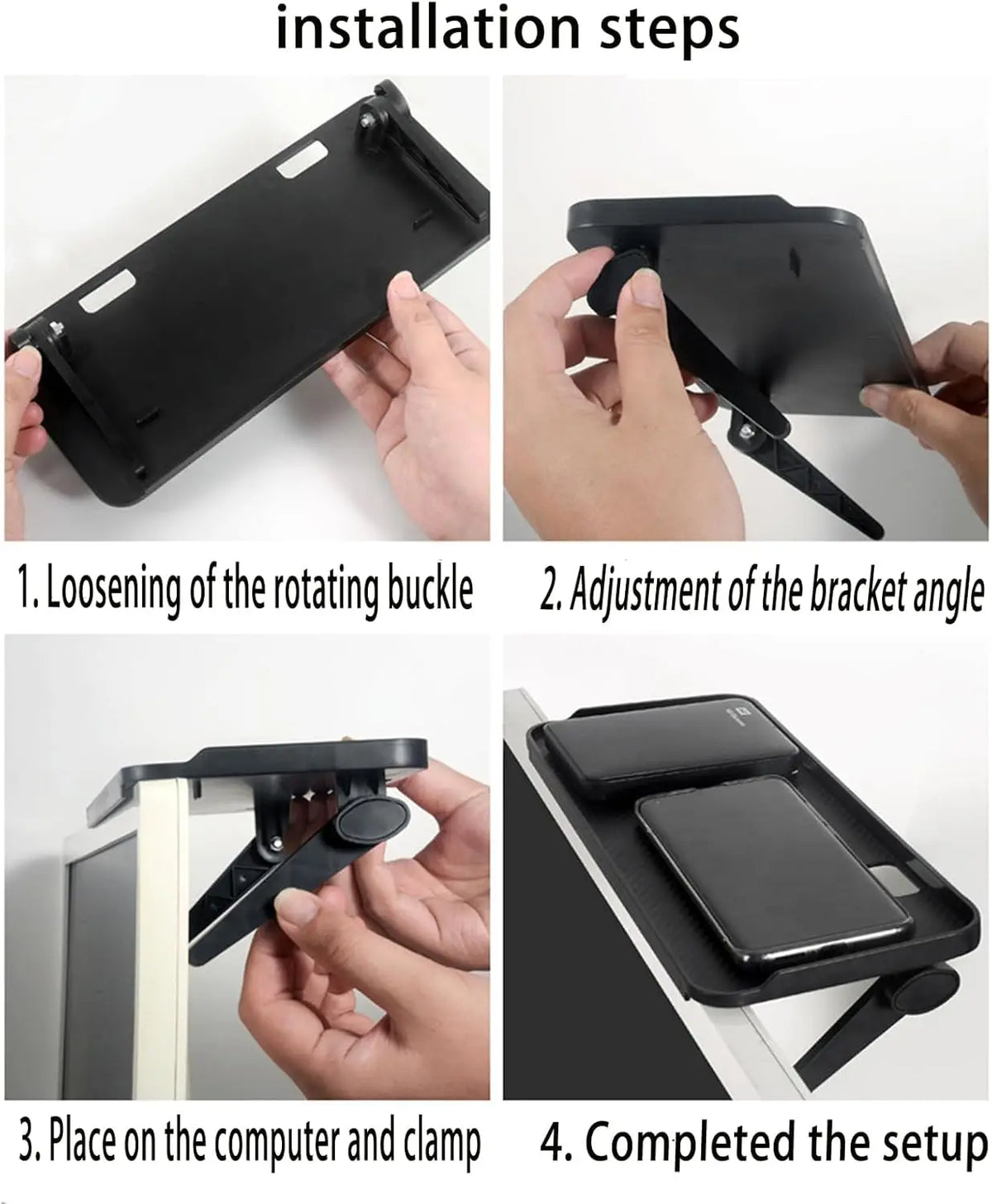 support pliable noir fibre carbone moderne clips rotatifs salon organisation imperméable unique multifonctionnel