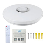 plafonnier led moderne blanc points noirs éclairage rgb télécommande 220v ac musique