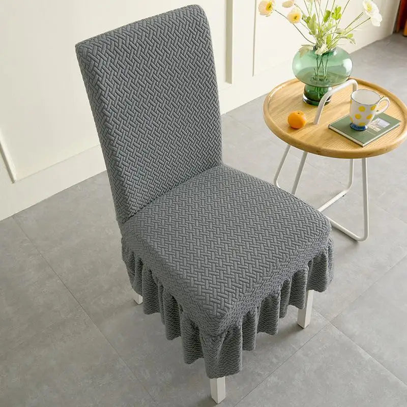 housses chaise moderne bleu beige tissu jacquard adhésif résistant taches
