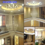 lustre moderne transparent suspendues acier inoxydable led salon grande taille facile certifications multiples