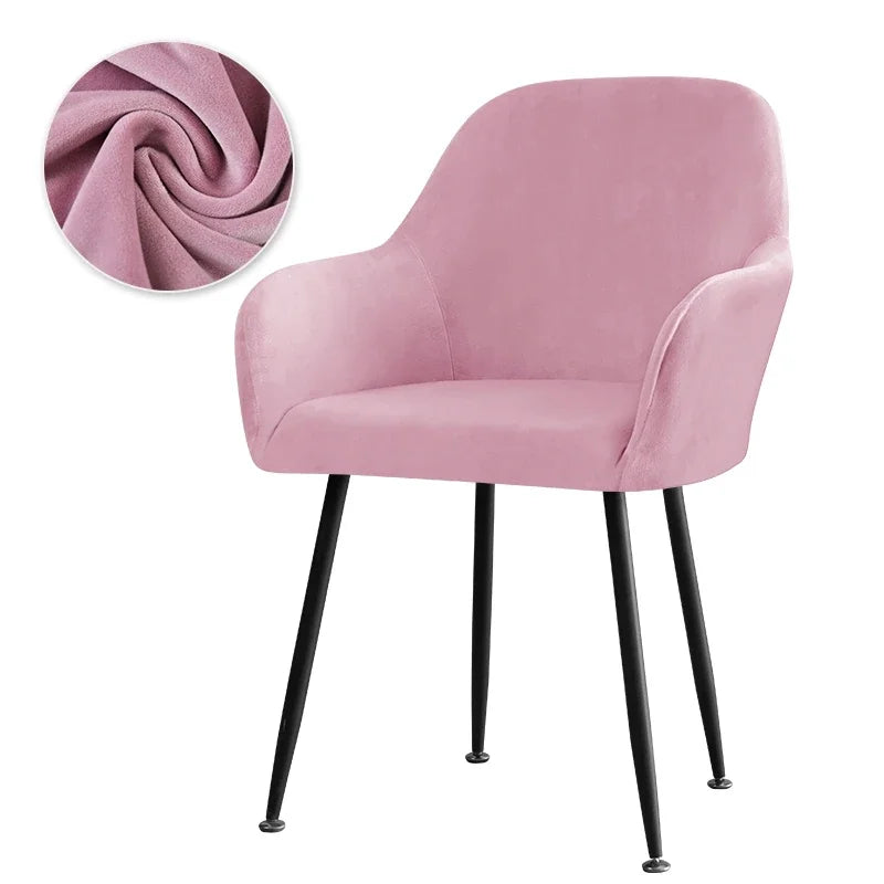 housse chaise velours moderne orange bleu beige vert rouge violette bleu marine polyestèreversible universal
