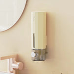 distributeur savon liquide blanc vert moderne 450ml transparent minimaliste bouchon visualisation salle bain