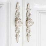 poignée porte métal européen noir blanc décorative antique autoadhésive chambre
