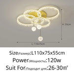 plafonnier led moderne noir doré blanc cristaux élégant boule lumineuse