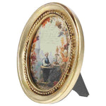 Cadre photo ovale vintage or relief floral portraits paysages decorationOpaqueintérieurbeige