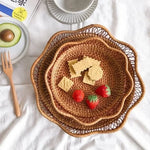 paniers rangement rotin naturel tissage traditionnel rangement fruits gâteaux opacité respectueux environnement pliables