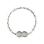 anneaux rideau corde torsadée boules texturées gris beige doré moderne élégant adhésif decor polyeste